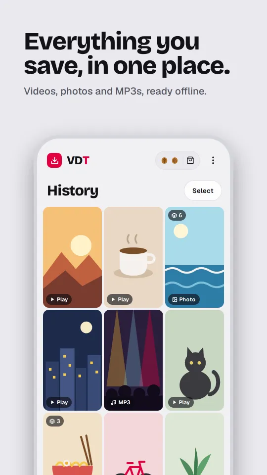 Everything you save, in one place